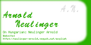 arnold neulinger business card